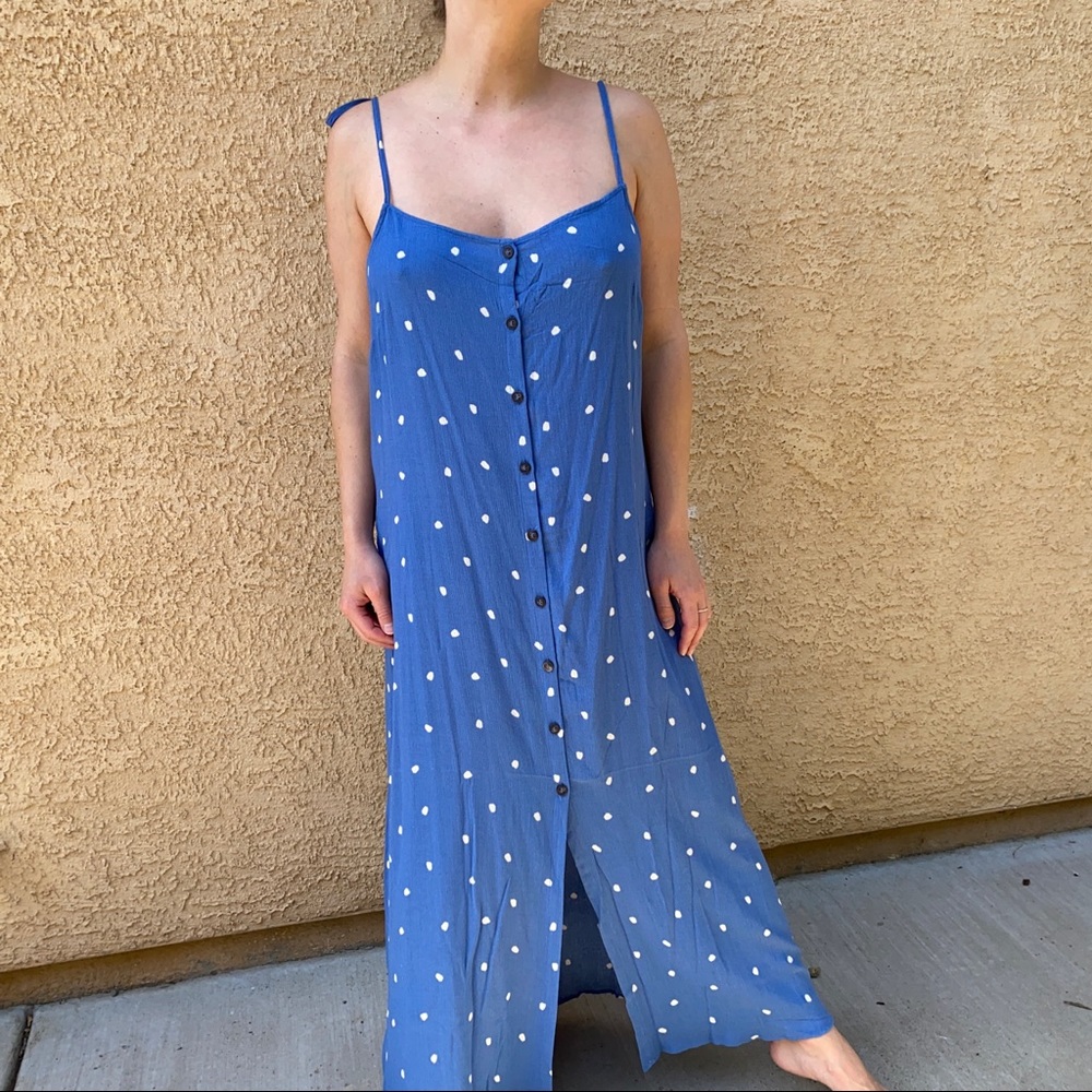 All in Favor Polka Dot Midi Dress Size Large